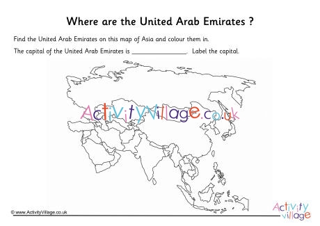 United Arab Emirates Location Worksheet