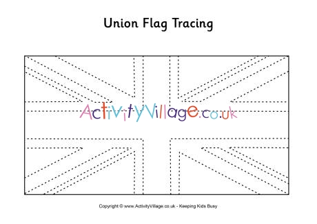 United Kingdom flag tracing