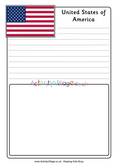 United States notebooking page