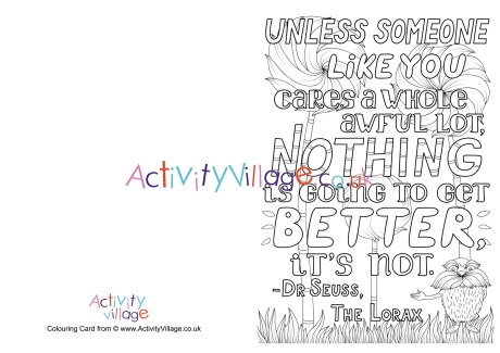 Unless Someone Like You Colouring Card