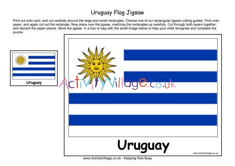 Uruguay flag jigsaw