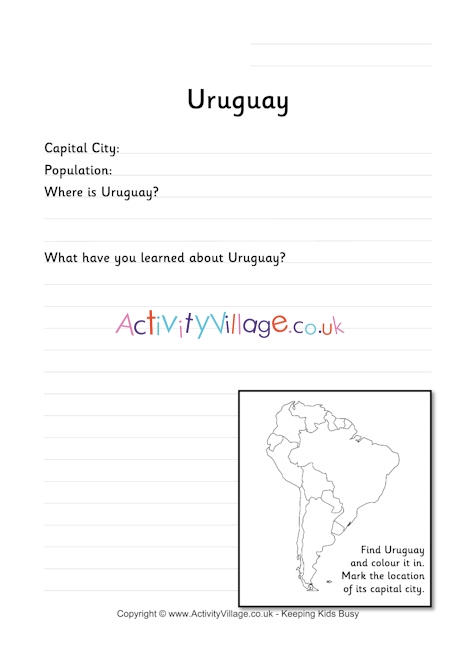 Uruguay worksheet