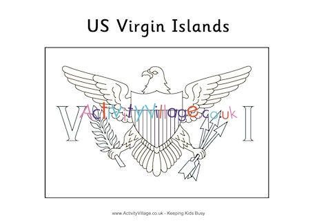 US Virgin Islands Flag Colouring Page