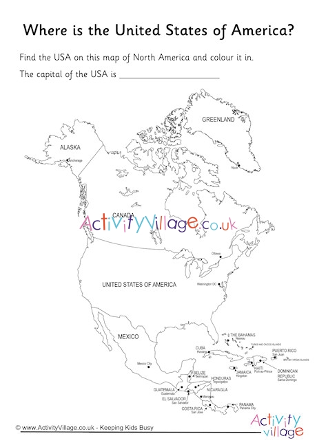 USA Location Worksheet