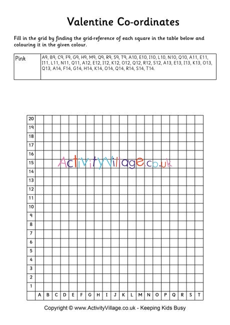 Valentine co-ordinates love