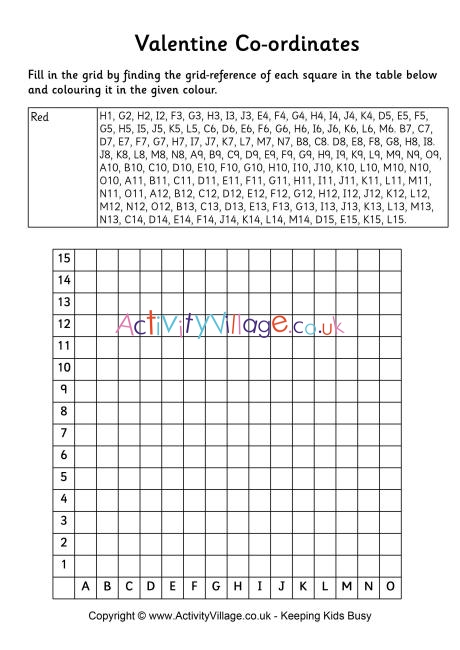 Valentine co-ordinates heart