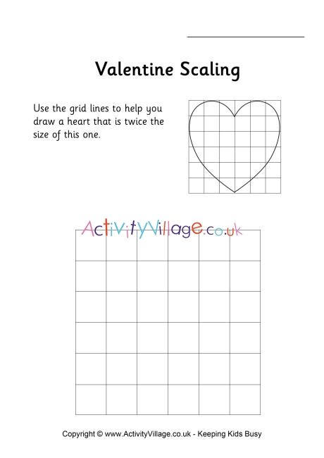 Valentine scaling worksheet