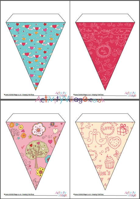 Valentine's Day bunting - large