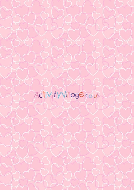 Valentine's Day scrapbook paper - pink heart background