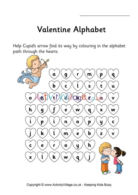 Valentines stepping stones alphabet 