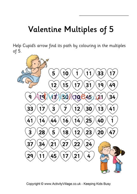 Valentines stepping stones multiples of 5