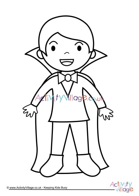 Download Vampire Colouring Page