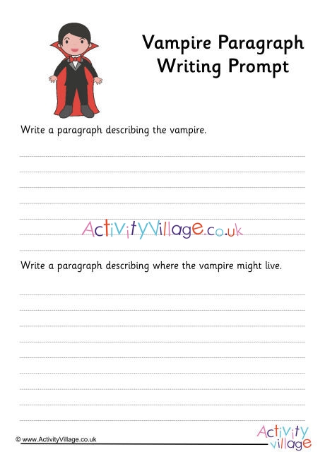 Vampire Paragraph Writing Prompt