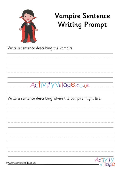 Vampire Sentence Writing Prompt