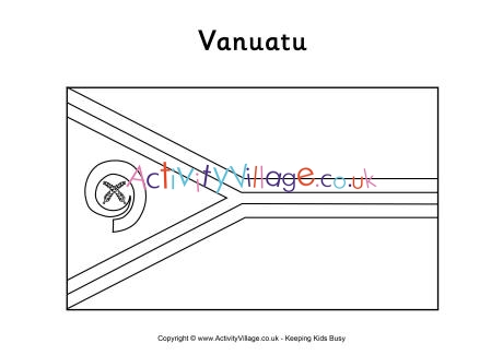 Vanuatu flag colouring page