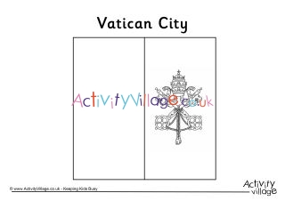 Vatican City flag colouring page