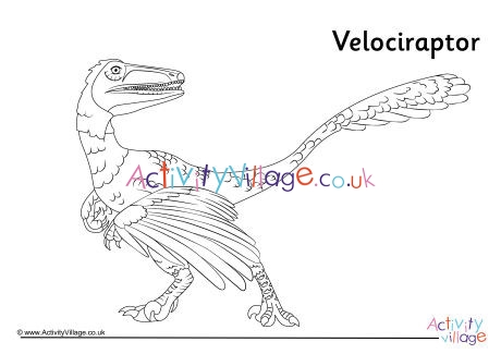 Velociraptor Colouring Page 2
