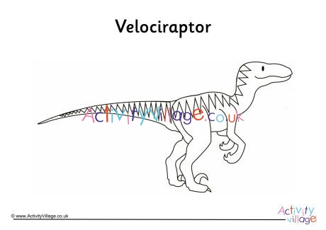 Velociraptor Colouring Page