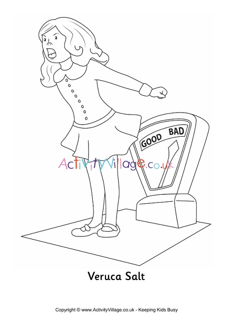 Veruca Salt colouring page