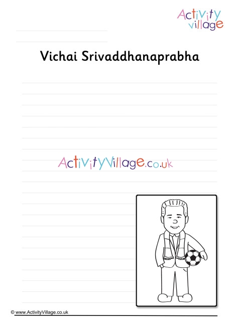Vichai Srivaddhanaprabha Writing Page