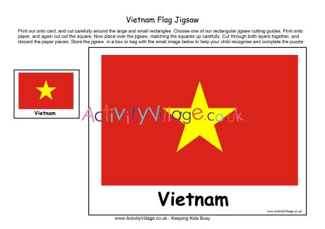 Vietnam flag jigsaw