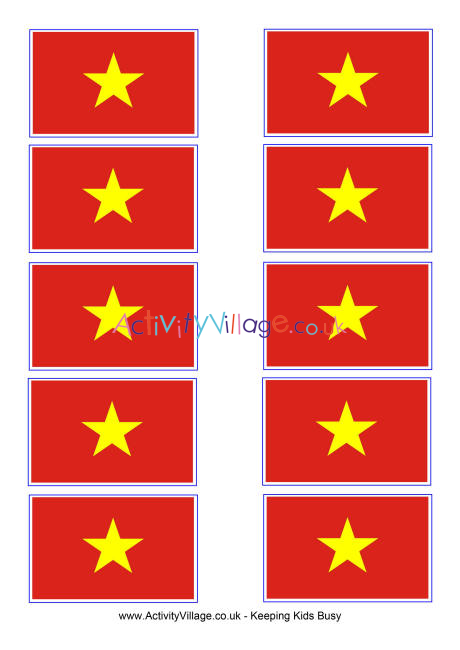 Vietnam flag printable