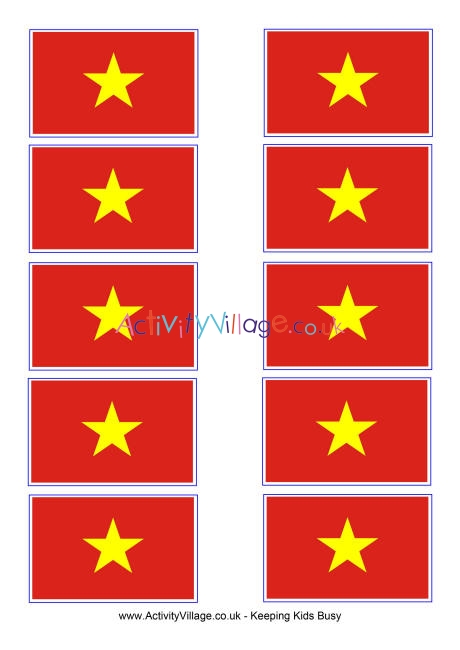 Vietnam flag printable