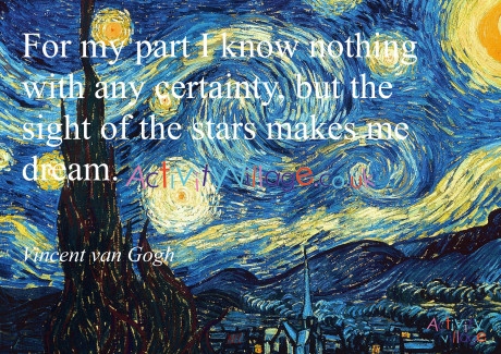 Super Vincent van Gogh Quote Poster RH-21