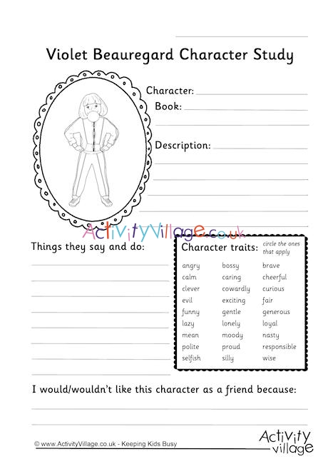 Violet Beauregard Character Study