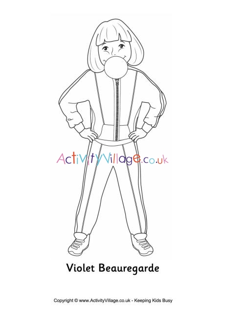 Violet Beauregarde colouring page