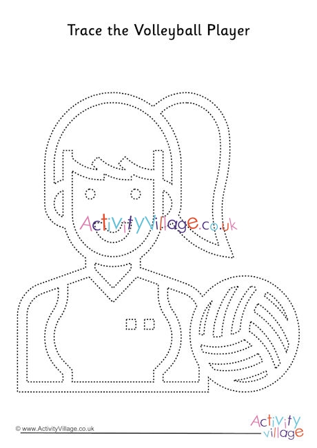 Volleyball Player Tracing Page 1