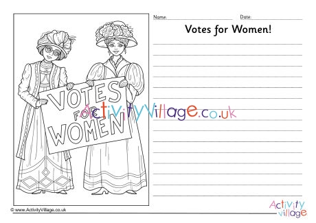 Votes for Women story paper