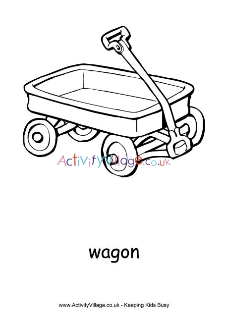 Wagon colouring page