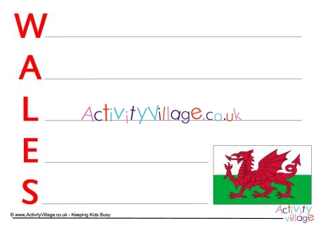 Wales acrostic poem printable