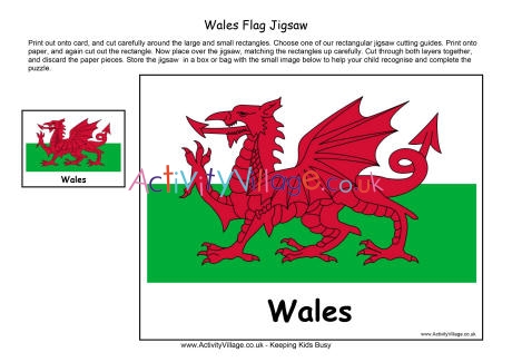Wales flag jigsaw