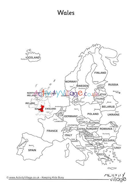 Wales On Map Of Europe