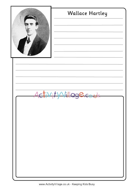 Wallace Hartley notebooking page