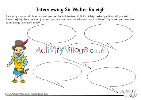 Walter Raleigh interview worksheet
