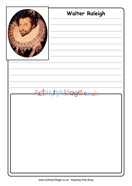Walter Raleigh notebooking page