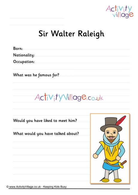 Walter Raleigh Worksheet 