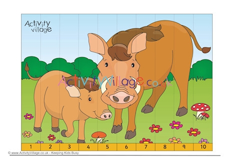 Warthog Counting Jigsaw