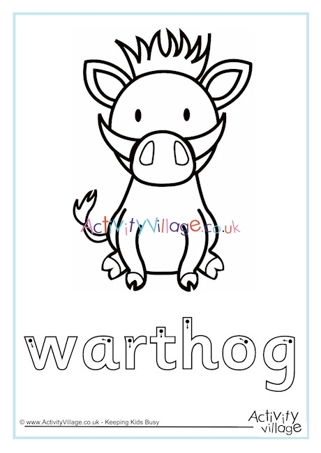 Warthog Finger Tracing