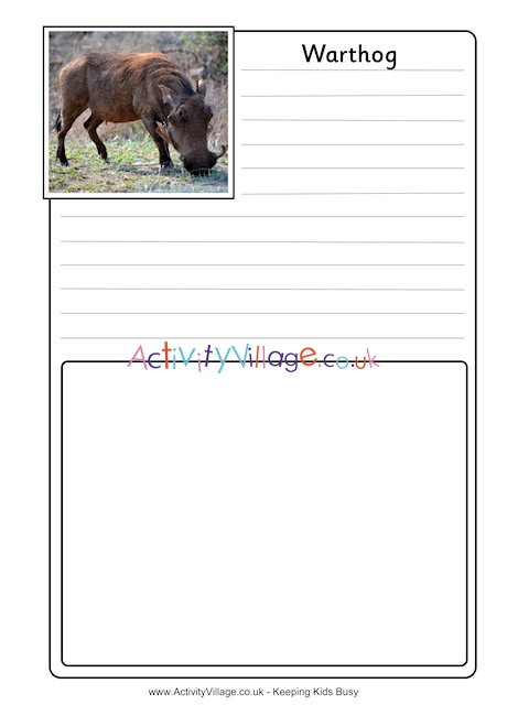 Warthog notebooking page