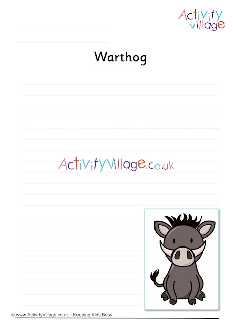 Warthog writing page