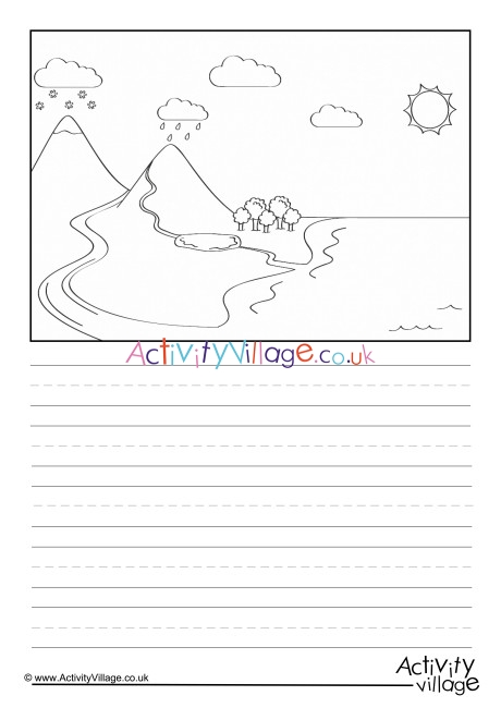 Water Cycle Story Paper - Blank