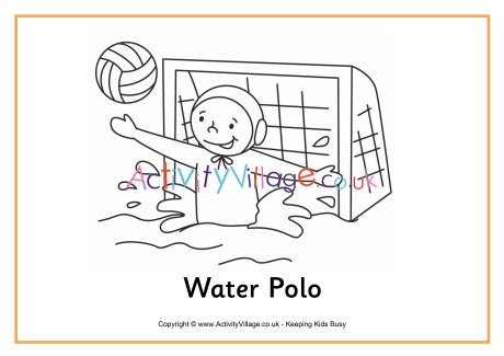 Water Polo Colouring Page