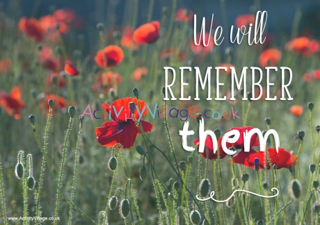 We will remember them poster