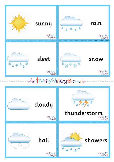 Weather Flash Cards - Small