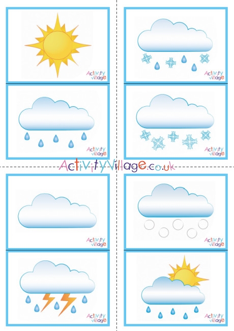 Weather Picture Flash Cards