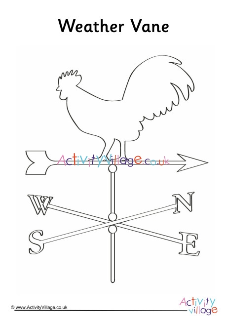 Weather Vane Colouring Page